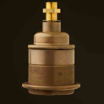 Antique Brass Threaded Lamp holder Edison E27 fitting 10mm