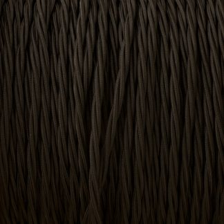 Fabric Covered Braided 3 Core Lighting Flex Black