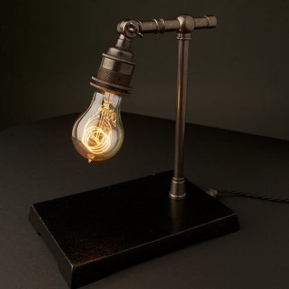Vintage Industrial Bronze Small Table Lamp