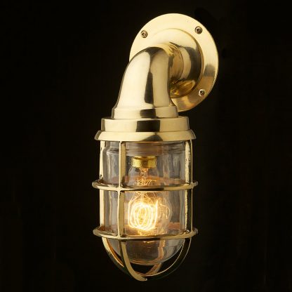 Vintage Ship Brass Bulkhead Wall Light