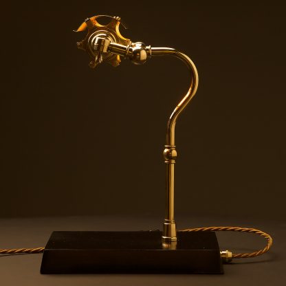 New Brass Steampunk Banker Table Lamp side