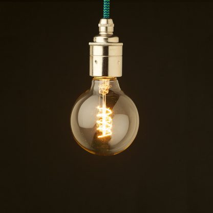 Edison style light bulb E27 Smooth Nickel fitting