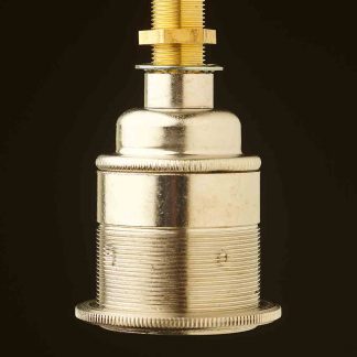 Nickel Threaded Lamp holder Edison E27 fitting half inch