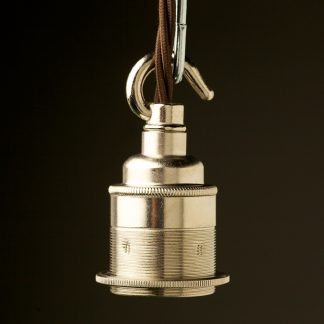 Nickel Chain Hook Lamp holder Edison E27 fitting