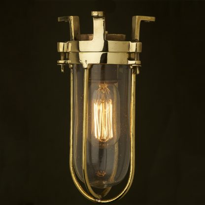 Fixed Ships caged glass ceiling light