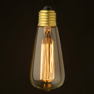 Vintage Small Edison Squirrel Cage Teardrop filament bulb