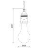 Edison style light bulb E40 Antiqued Brass pendant
