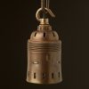 Hook top E40 Antique brass lamp holder