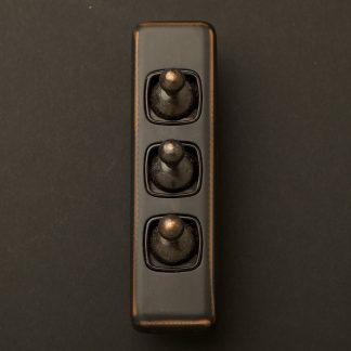 Traditional Antique Copper triple rocker switch