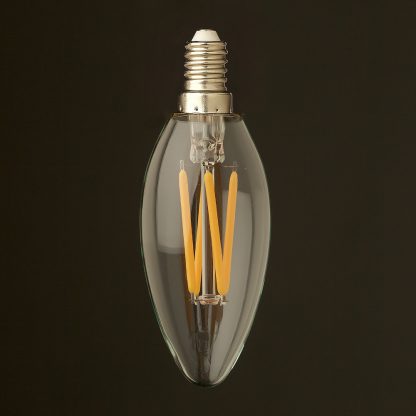 4 Watt Dimmable Filament LED E14 Candle Bulb off