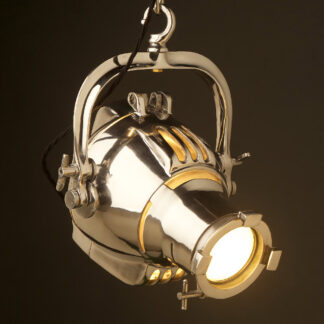 Reproduction Polished Aluminum Theater Spotlight