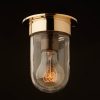 Small brass flushmount light