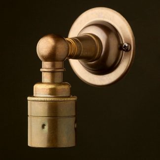 Smooth Brass Wall mount E27 Lampholder