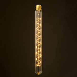 Vintage Edison Long Tube Spiral Filament Bulb 290mm 25W