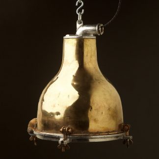Vintage brass ships enclosed pendant