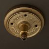 Antique brass cord grip cast ceiling rose