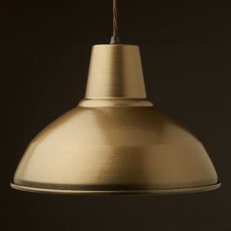 Brass painted Factory Shade Bakelite Pendant Lamp holder