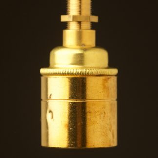 New Brass threaded entry Lamp holder Edison E27 smooth