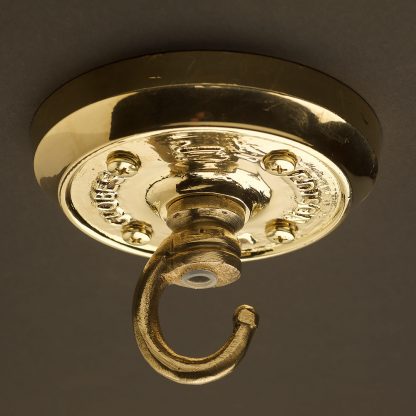 Polished brass chain hook ceiling plate
