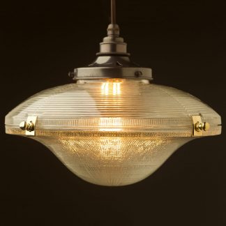 Holophane glass Ice cream shade pendant