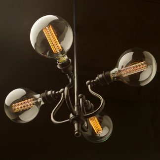 4 bulb coventry bend hub chandelier G125 globe