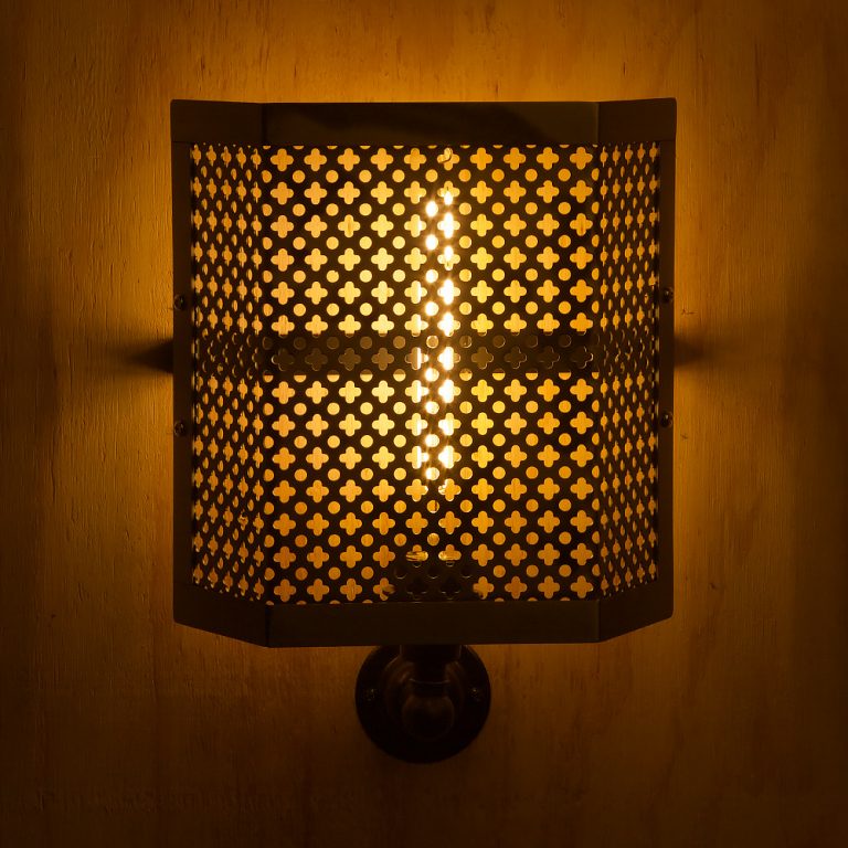 Club&round steel mesh angled wall guard shade