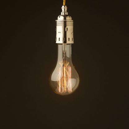 Edison style light bulb E40 Nickel pendant