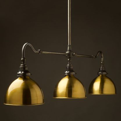 Bronze single drop Billiard Table Light brass dome
