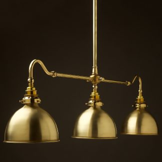 New Brass single drop Billiard Table Light polished brass dome