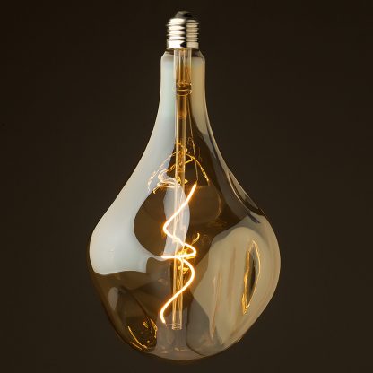 4 Watt dimmable filament LED amber glass A165 random globe