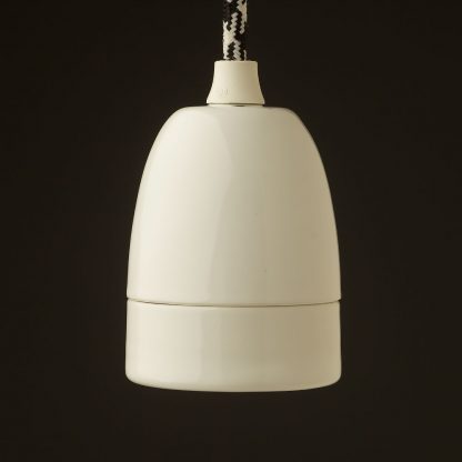 White porcelain lamp holder Edison E40