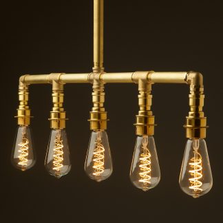 Solid Brass Industrial Light Fitting
