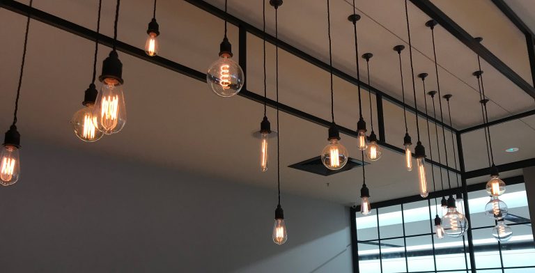 Bare bulb pendants