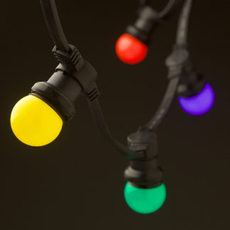Low Voltage G45 Colored LED Commercial Festoon Kit 25cm intervals
