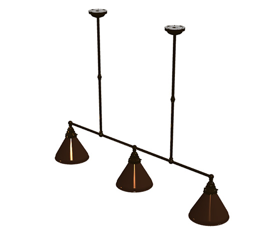Bronze 1024mm edison billiard table light bronze cone