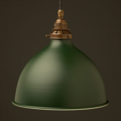 Antique green 270mm dome pendant antique brass hardware