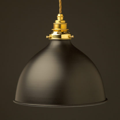 Flat black 270mm dome pendant new brass hardware