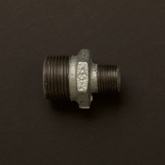 34mm (1 inch) Gal to 22mm (Half Inch) Reducing Hex Nipple Fitting M&M