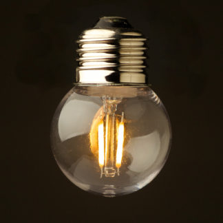 240V Fancy round filament LED Warm clear Festoon bulb
