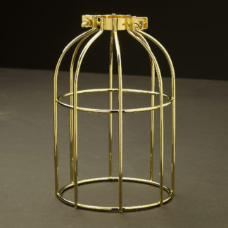 Light bulb polished brass plated cage fitting