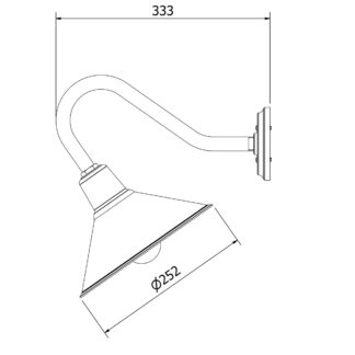 Gooseneck galvanised plumbing pipe signage light