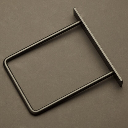 190mm deep plain steel D shelf bracket Flat Black