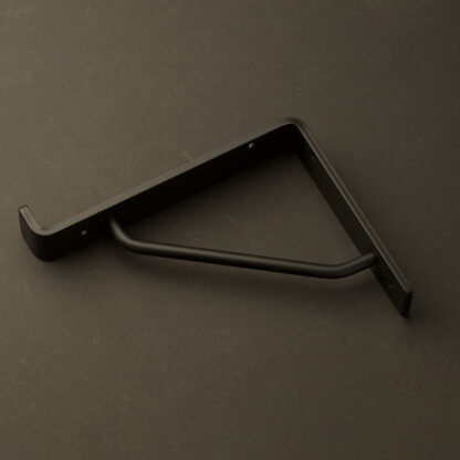 190mm deep steel shelf bracket Flat Black