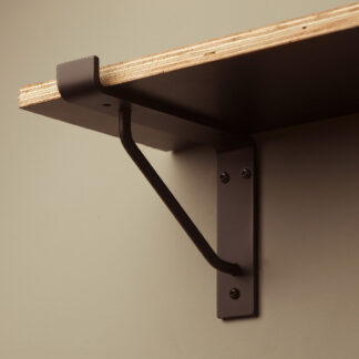 190mm deep steel shelf bracket Flat Black