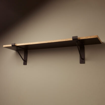 190mm deep steel shelf bracket Flat Black
