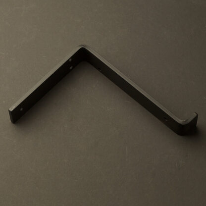 190mm deep plain steel under shelf bracket Flat Black