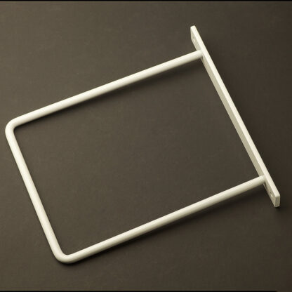 250mm deep plain steel D shelf bracket Antique White