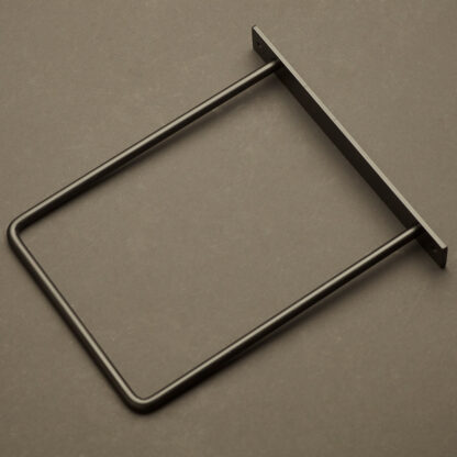 250mm deep plain steel D shelf bracket Flat Black