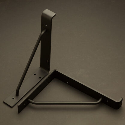 255mm deep steel shelf bracket Flat Black