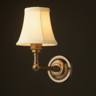 Antique brass single wall light Petite Bell shade